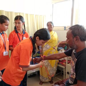 Rotary interact club childrens of Vasavi school visited Sharanya Care Centre