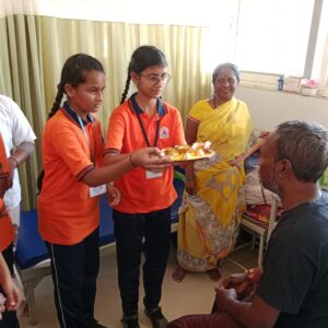 Rotary interact club childrens of Vasavi school visited Sharanya Care Centre